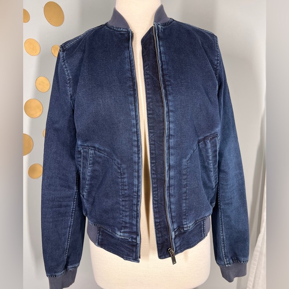 Calvin Klein Jeans Blue Bomber Jacket - Picture 5 of 8